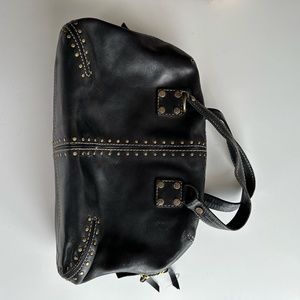 Michael by Michael Koss Black Studded Leather Bag